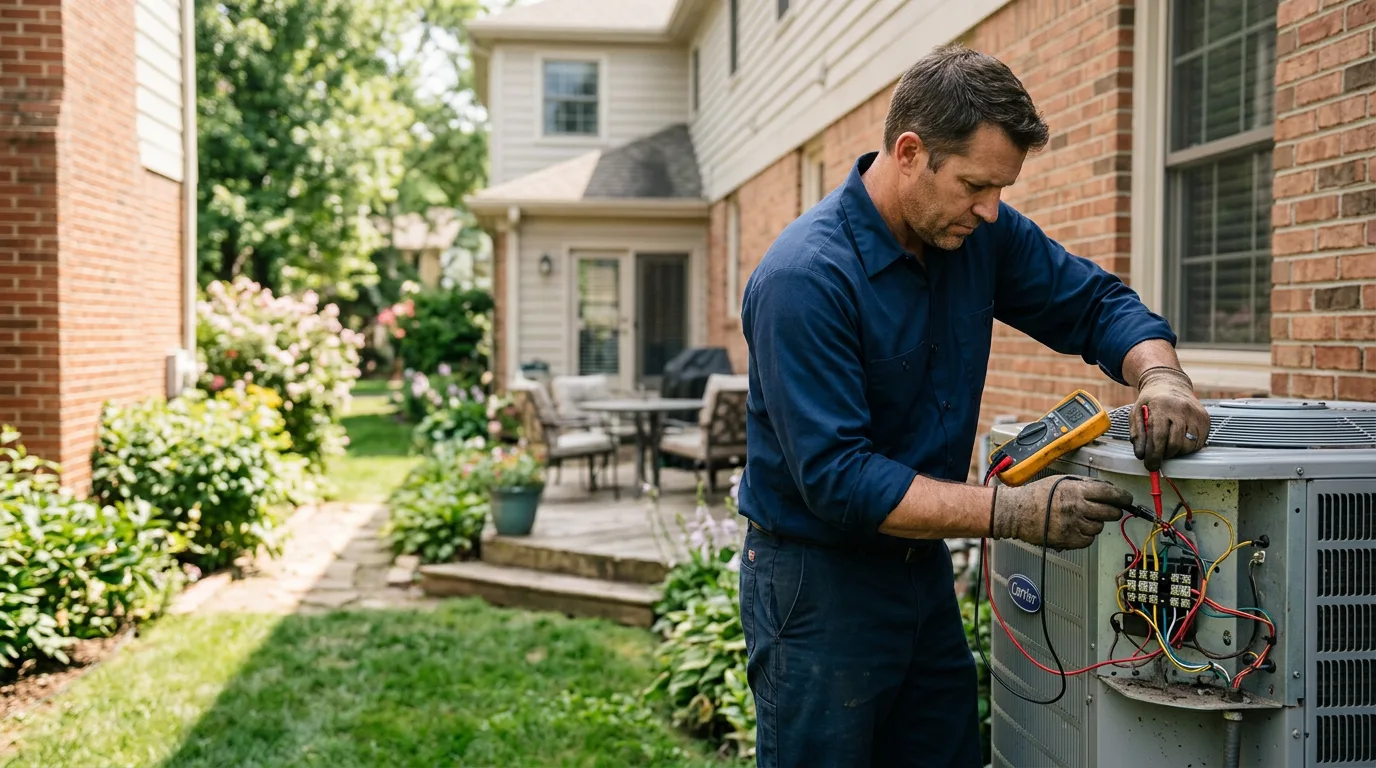 HVAC technician working near Bradenville, PA